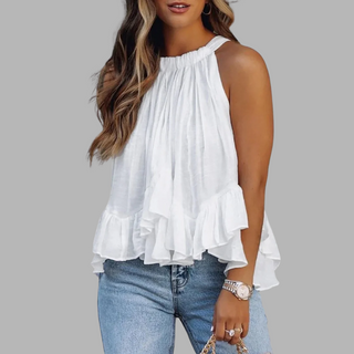 BRYNOUVELLE | Blouse à volants texturée Karianne
