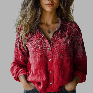 BRYNOUVELLE | Blouse à Imprimé Floral Rétro Nanna
