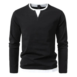 Alwin™ | T-shirt à manches longues en coton peigné premium