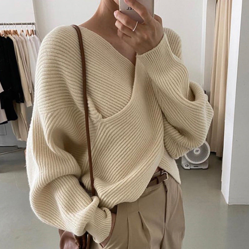 Pull chic en maille croisée Ninon