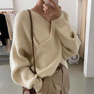 Pull chic en maille croisée Ninon