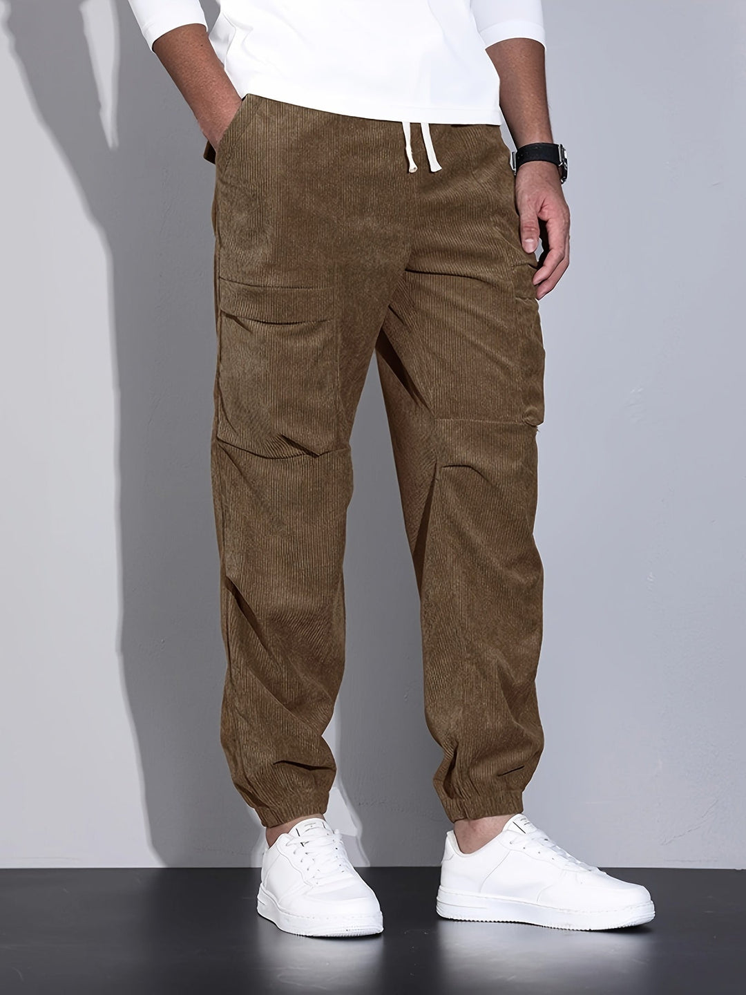 BRYNOUVELLE | PANTALON CARGO EN CORDUROY