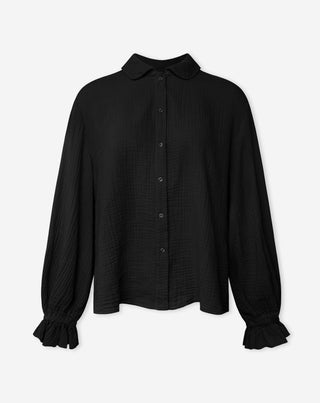BLOUSE EN MOUSSELINE LUCIE NOIRE