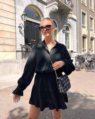 BLOUSE EN MOUSSELINE LUCIE NOIRE