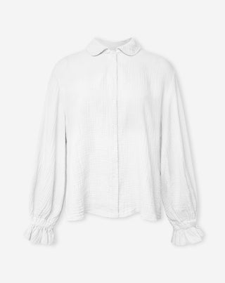 BLOUSE EN MOUSSELINE CRÈME LUCIE