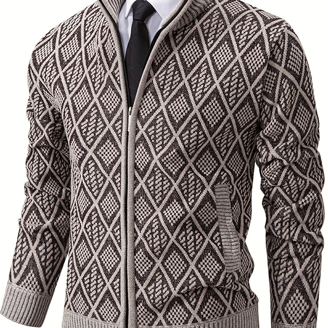 BRYNOUVELLE | PULL EN MAILLE GÉOMÉTRIQUE POUR HOMME