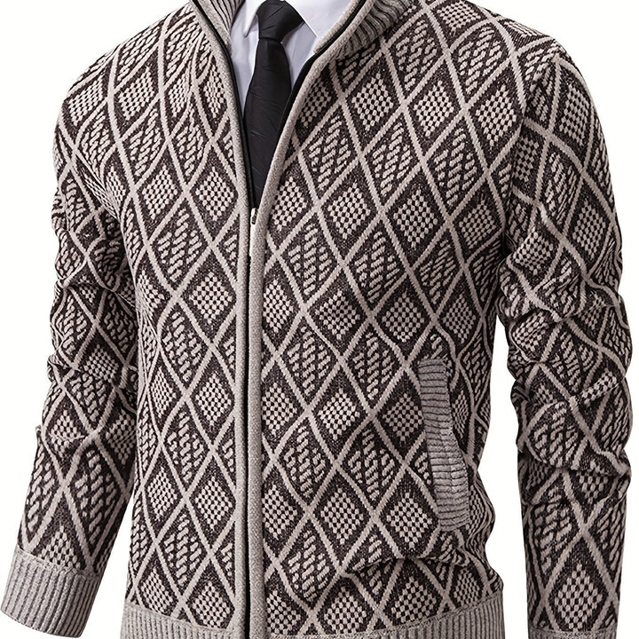BRYNOUVELLE | PULL EN MAILLE GÉOMÉTRIQUE POUR HOMME