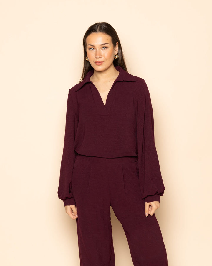 TOP JULIE BORDEAUX FONCÉ