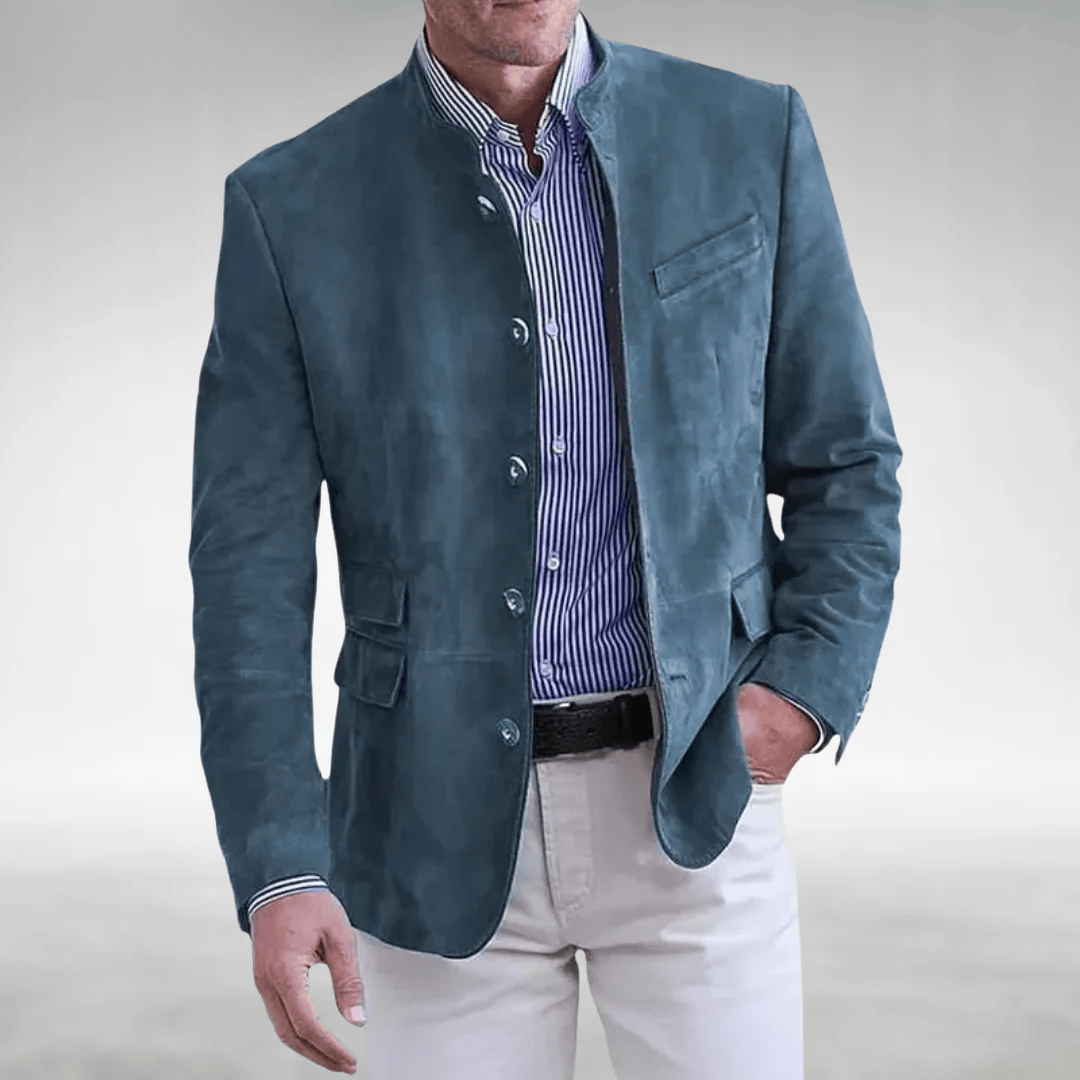 BRYNOUVELLE | Veste en Daim pour Hommes avec Col