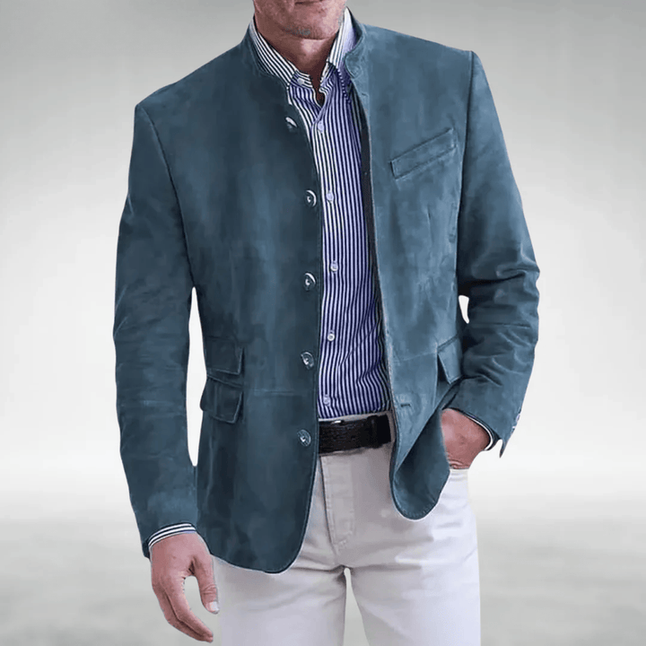 BRYNOUVELLE | Veste en Daim pour Hommes avec Col