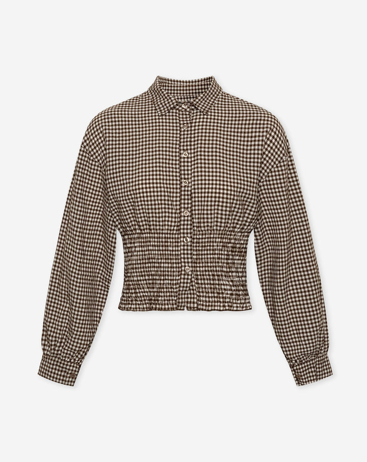 BLouse SMOCK CHECK BRUN