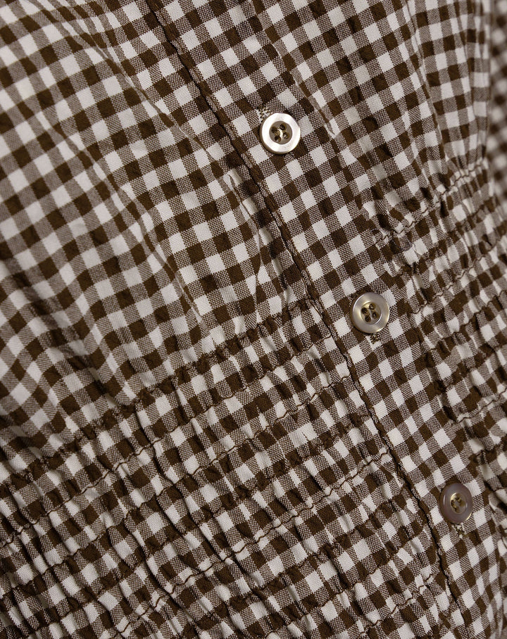 BLouse SMOCK CHECK BRUN