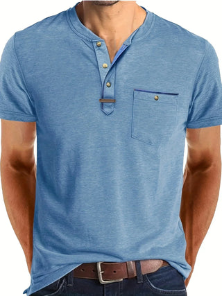 BRYNOUVELLE | T-SHIRT COL ROND ÉLÉGANT AVEC POCHE
