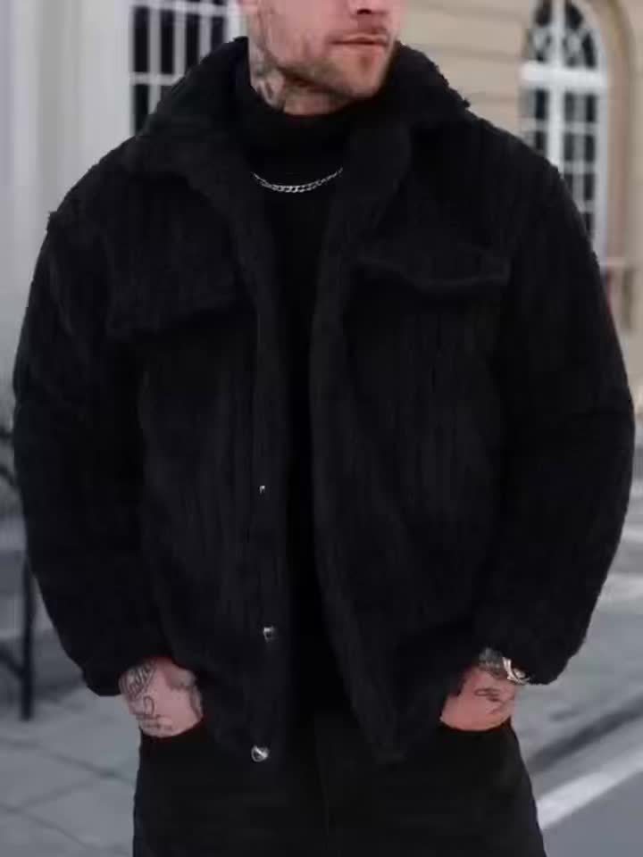 BRYNOUVELLE | VESTE EN MAILLE À RAYURES POUR HOMMES