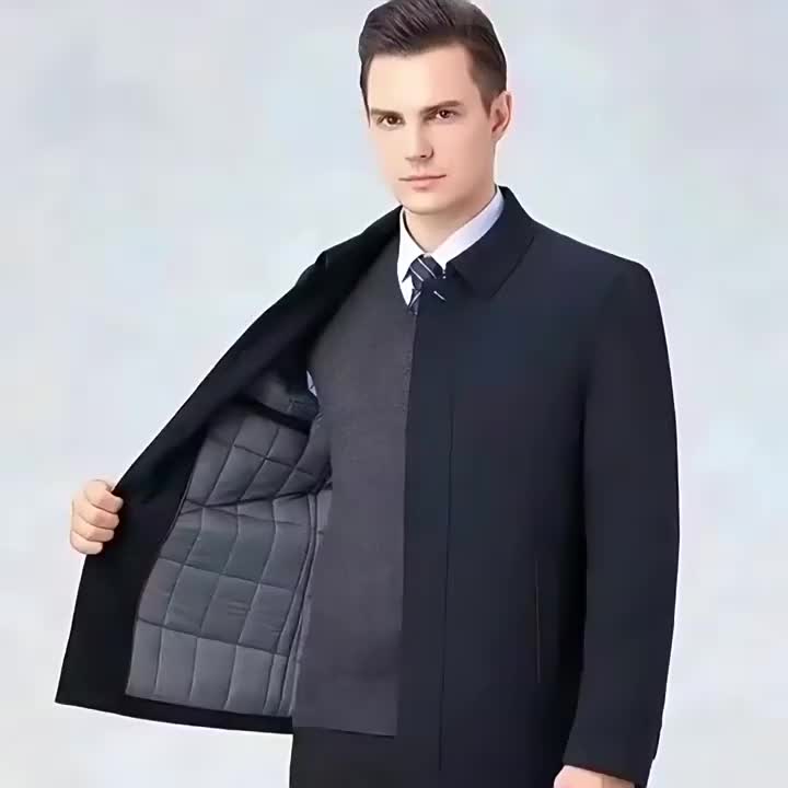 BRYNOUVELLE | Veste Homme à Col Revers et Fermeture Éclair