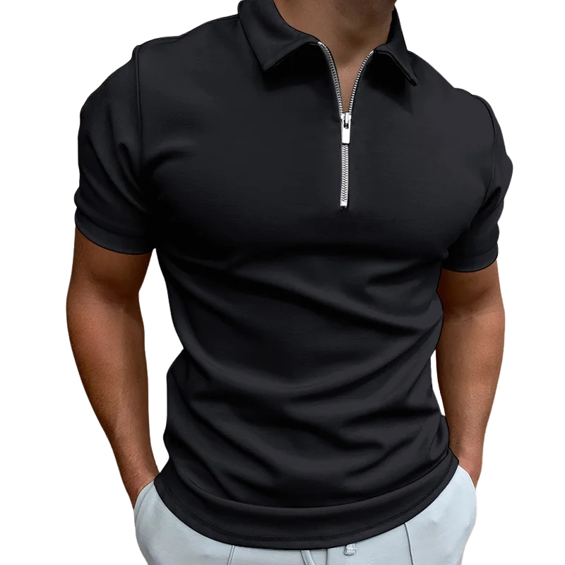 BRYNOUVELLE | POLO MODERNE AVEC ZIP MI-HAUT
