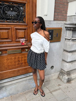 JUPE À HEM BUBBLE DOT NOIRE