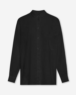 BLOUSE OVERSIZE EN LIN CARMEN NOIRE
