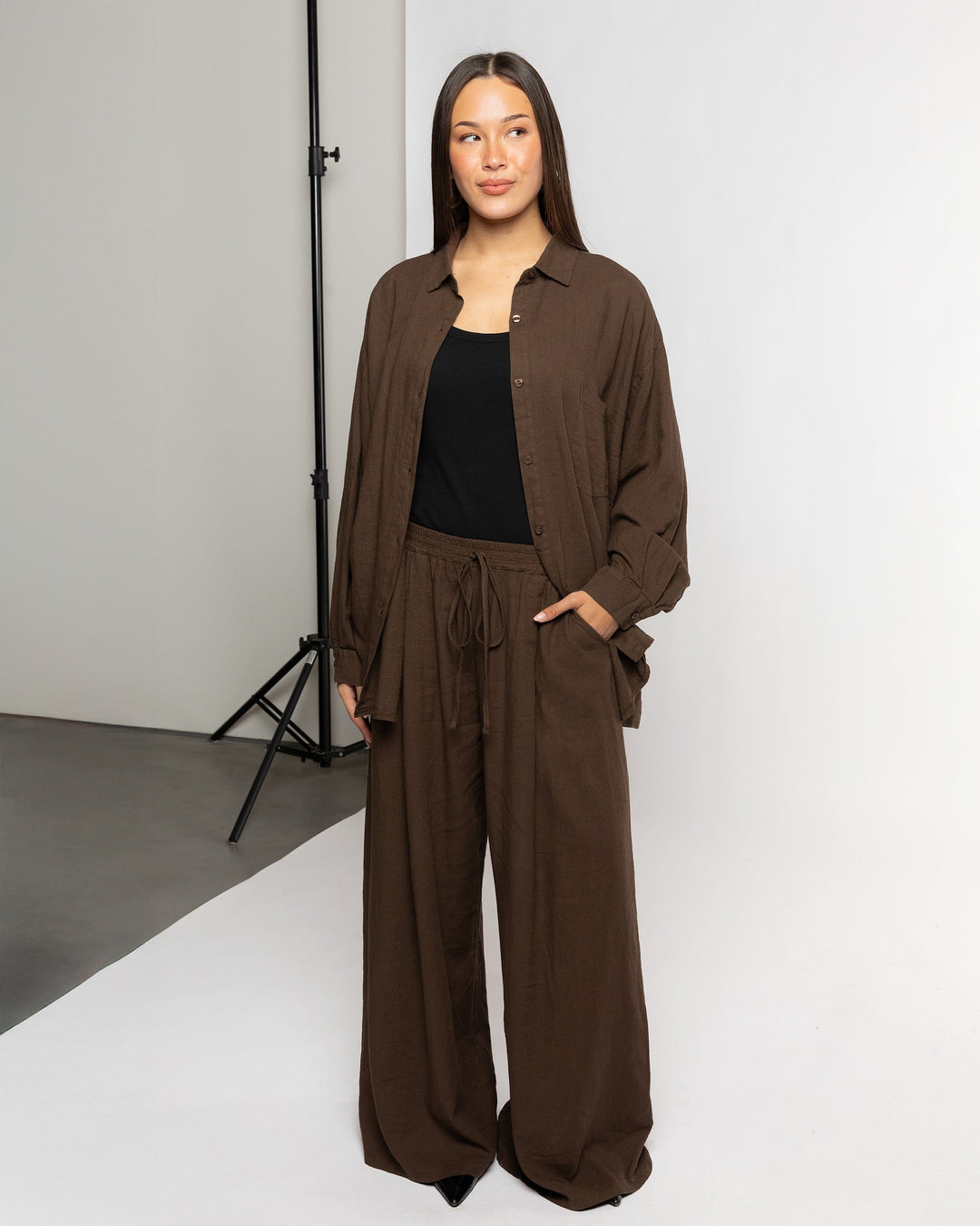 BLOUSE OVERSIZE EN LIN CARMEN BRUN