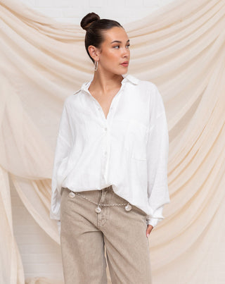 BLOUSE OVERSIZED EN LIN CARMEN