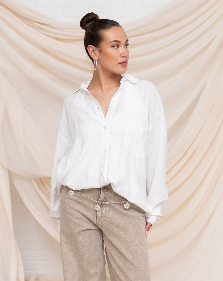 BLOUSE OVERSIZED EN LIN CARMEN
