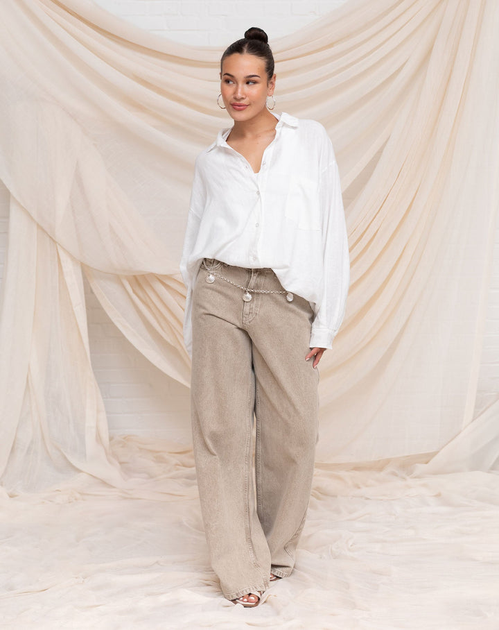BLOUSE OVERSIZED EN LIN CARMEN