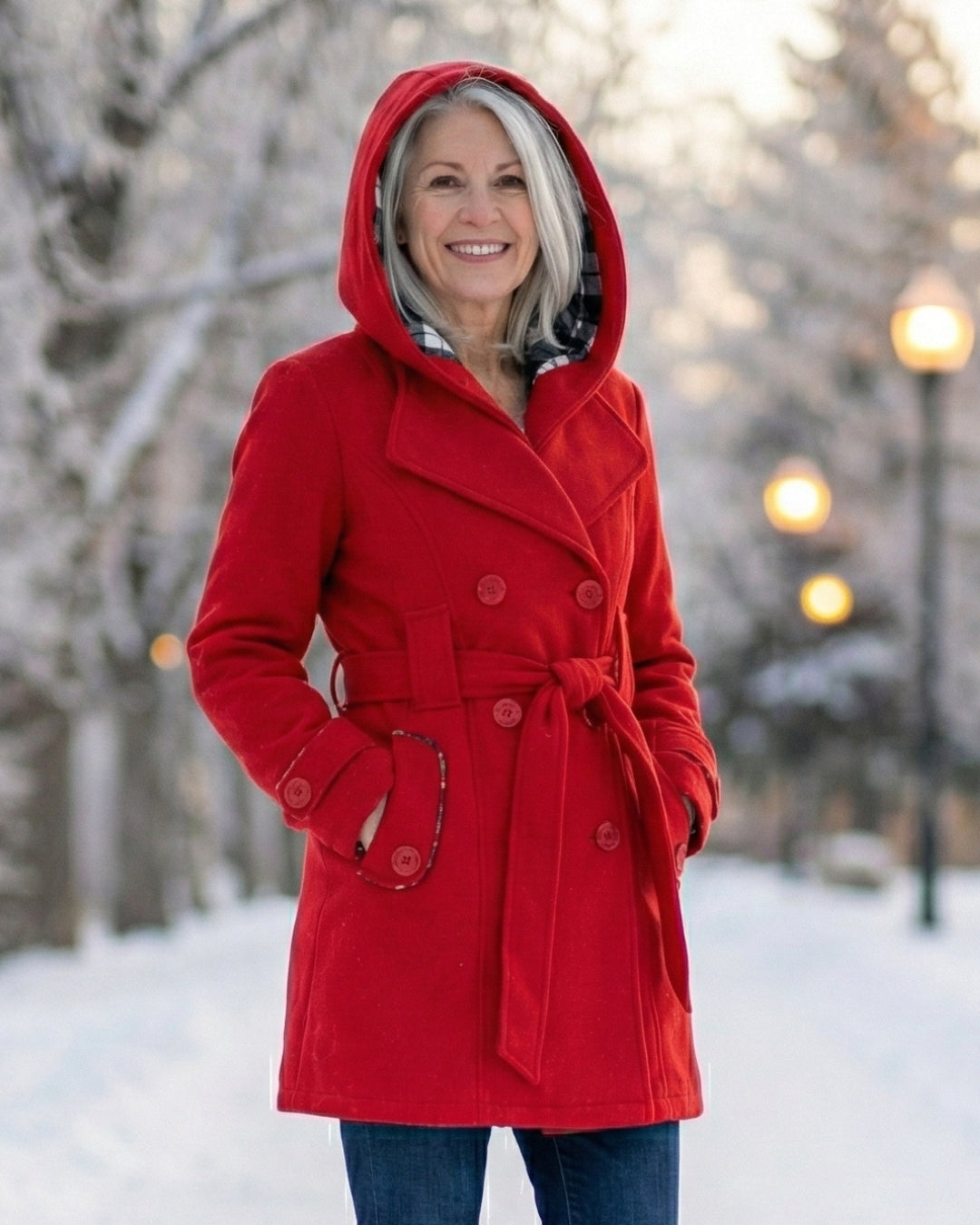 Zelinda | Manteau en Laine à Carreaux