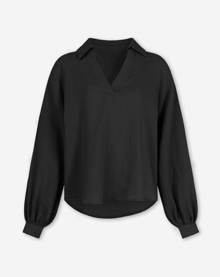 BLOUSE MOUSSELINE NOIRE