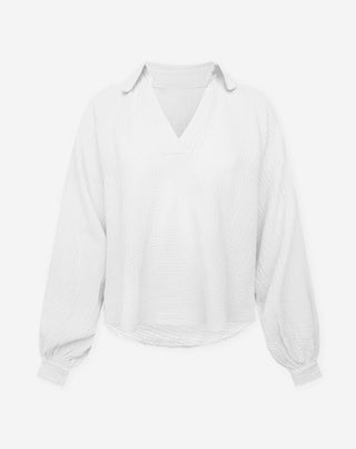 BLOUSE EN MOUSSELINE CRÈME