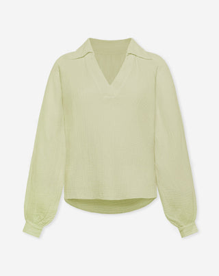 BLOUSE EN MOUSSELINE LÉGÈRE OLIVE