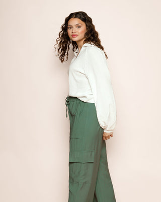 BLOUSE EN MOUSSELINE CRÈME