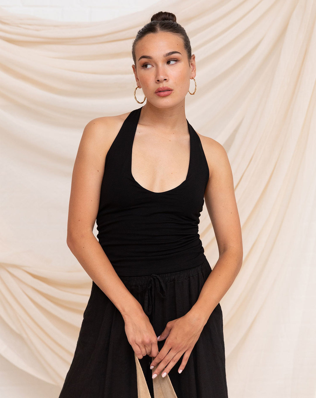 TOP HALTER TAMAR NOIR