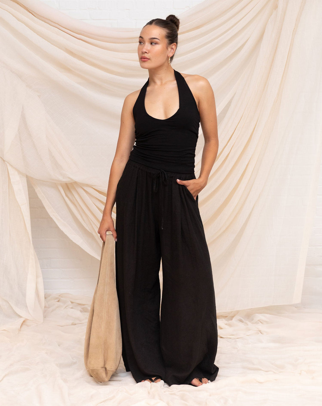 TOP HALTER TAMAR NOIR