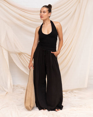 TOP HALTER TAMAR NOIR