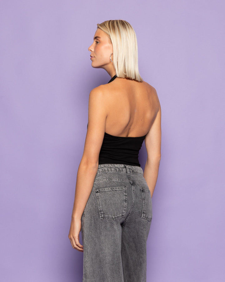 TOP HALTER TAMAR NOIR