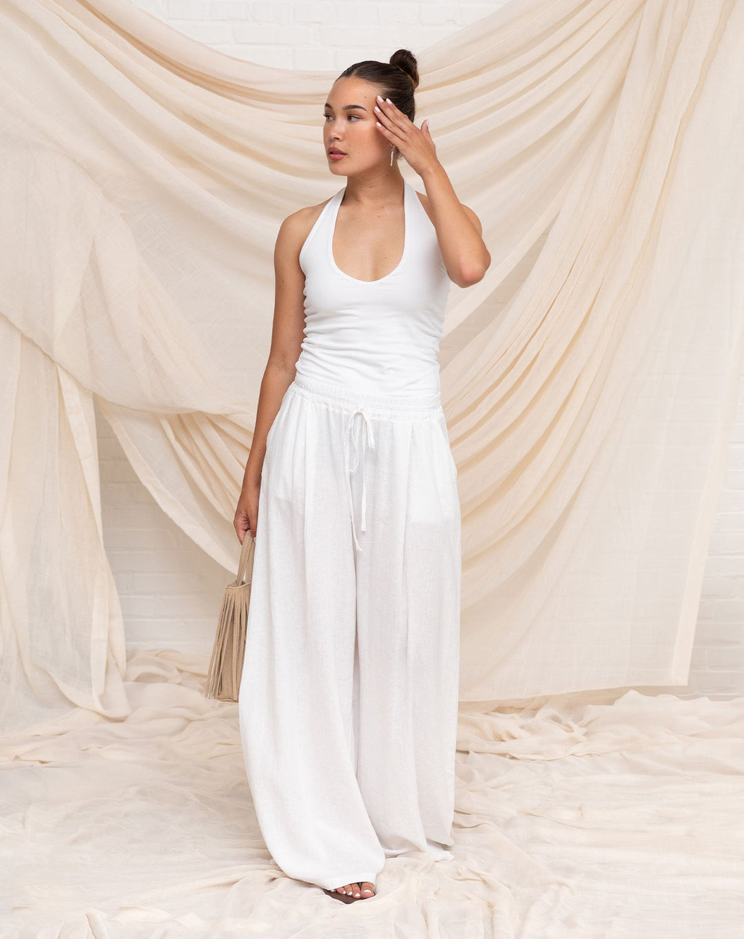 TOP TAMAR HALTER BLANC