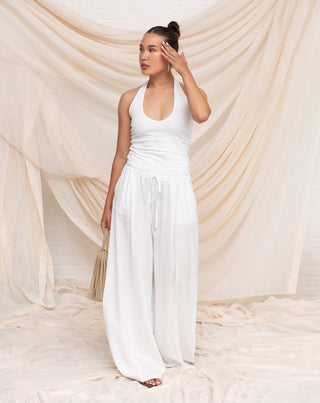 TOP TAMAR HALTER BLANC