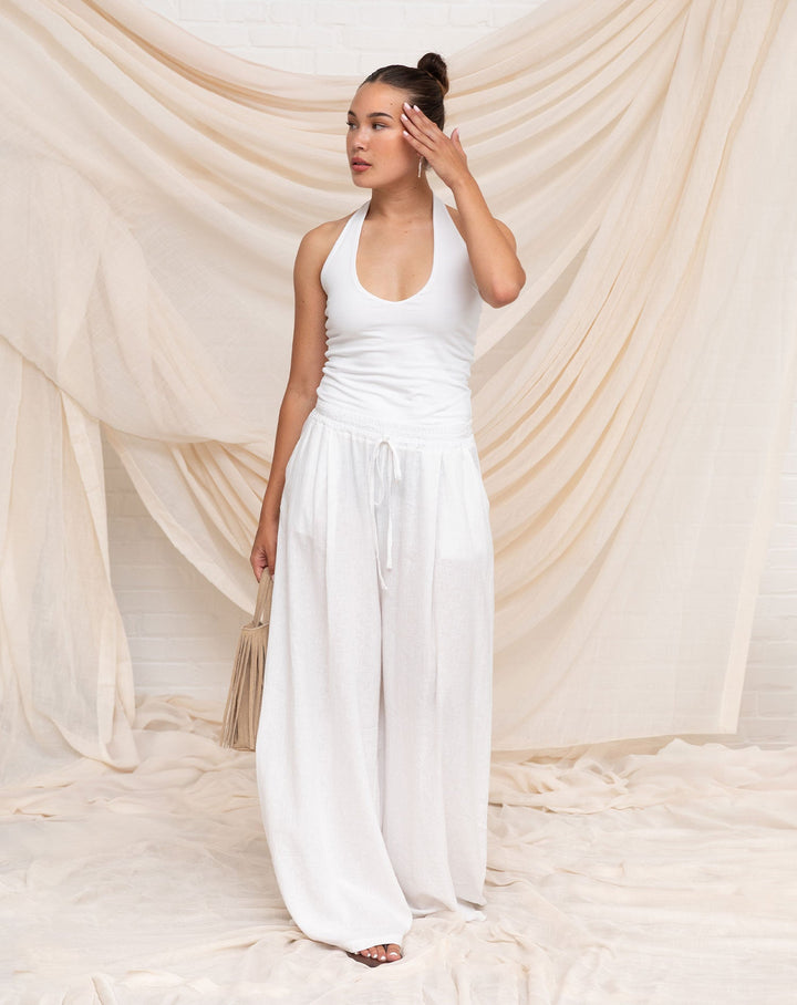 TOP TAMAR HALTER BLANC