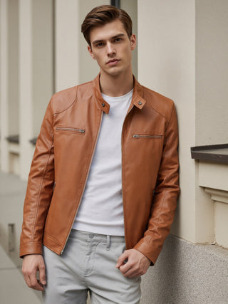 BRYNOUVELLE | Veste Homme à Col Montant et Fermeture Éclair