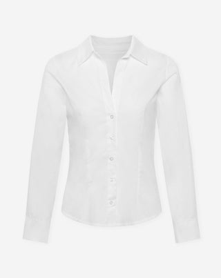 BLOUSE EN POPLIN À TAILLE HAUTE