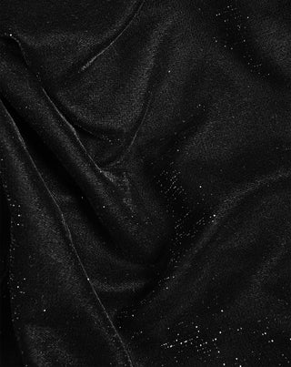 JUPE À HEM BUBBLE EN VELOURS PAILLETTÉ NOIRE