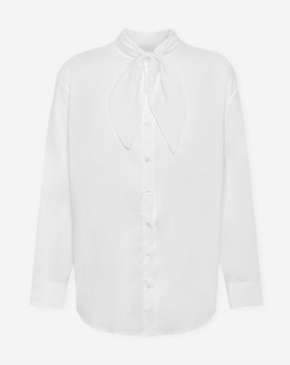 BLOUSE À NŒUD BLANC