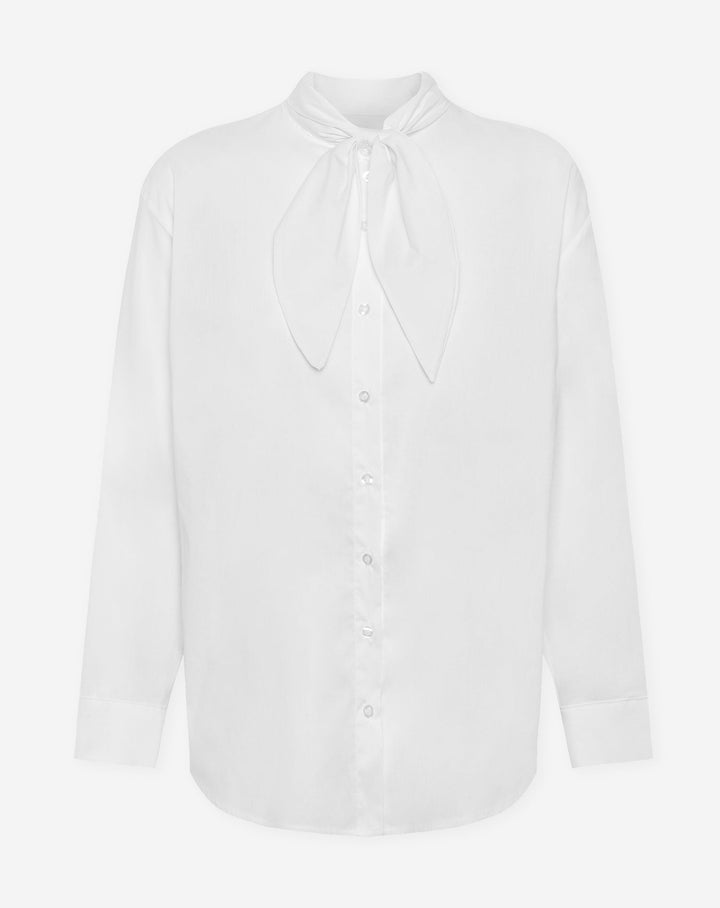 BLOUSE À NŒUD BLANC