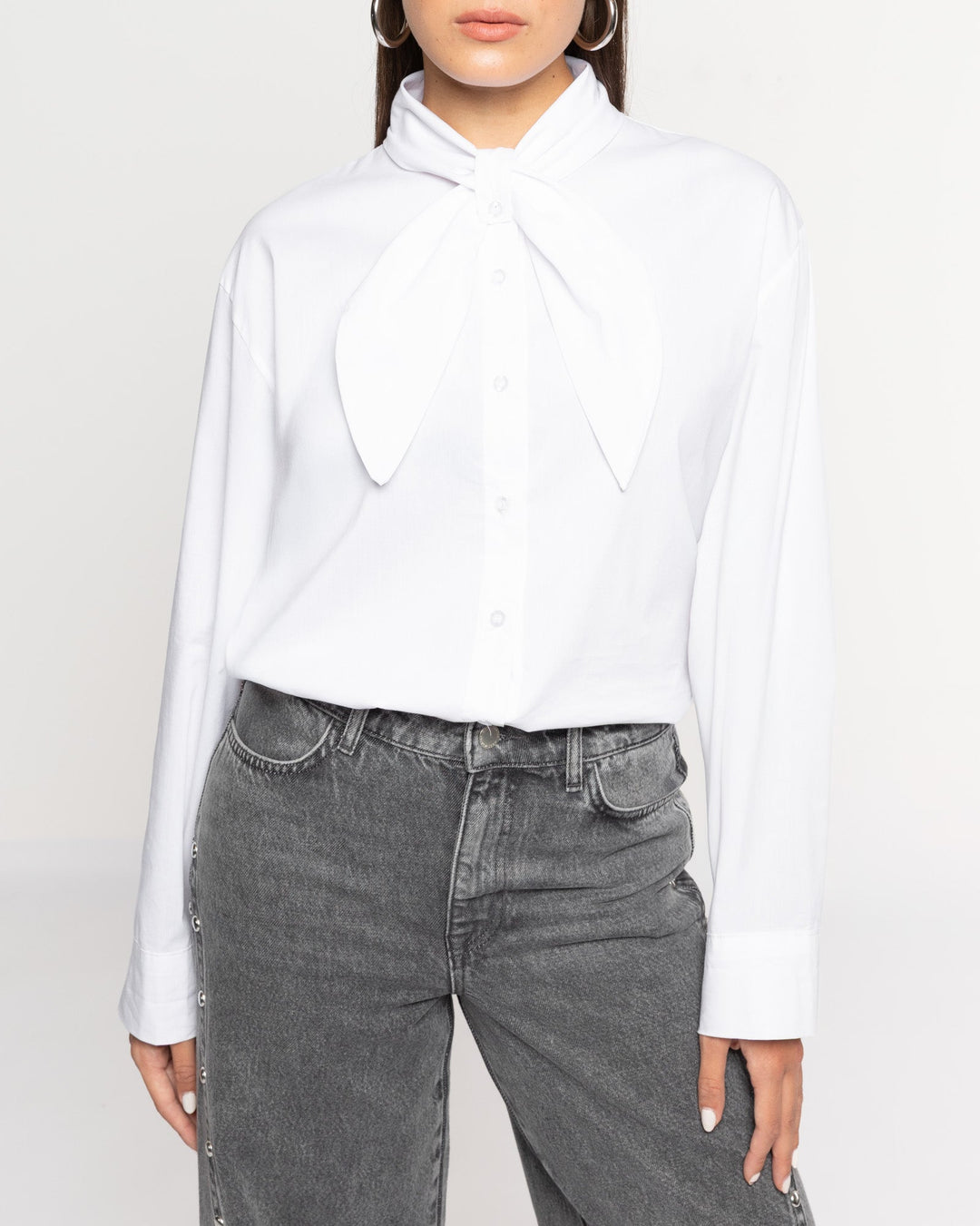 BLOUSE À NŒUD BLANC
