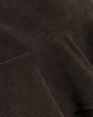 JUPE À VOLANTS EN CORDUROY BRUN
