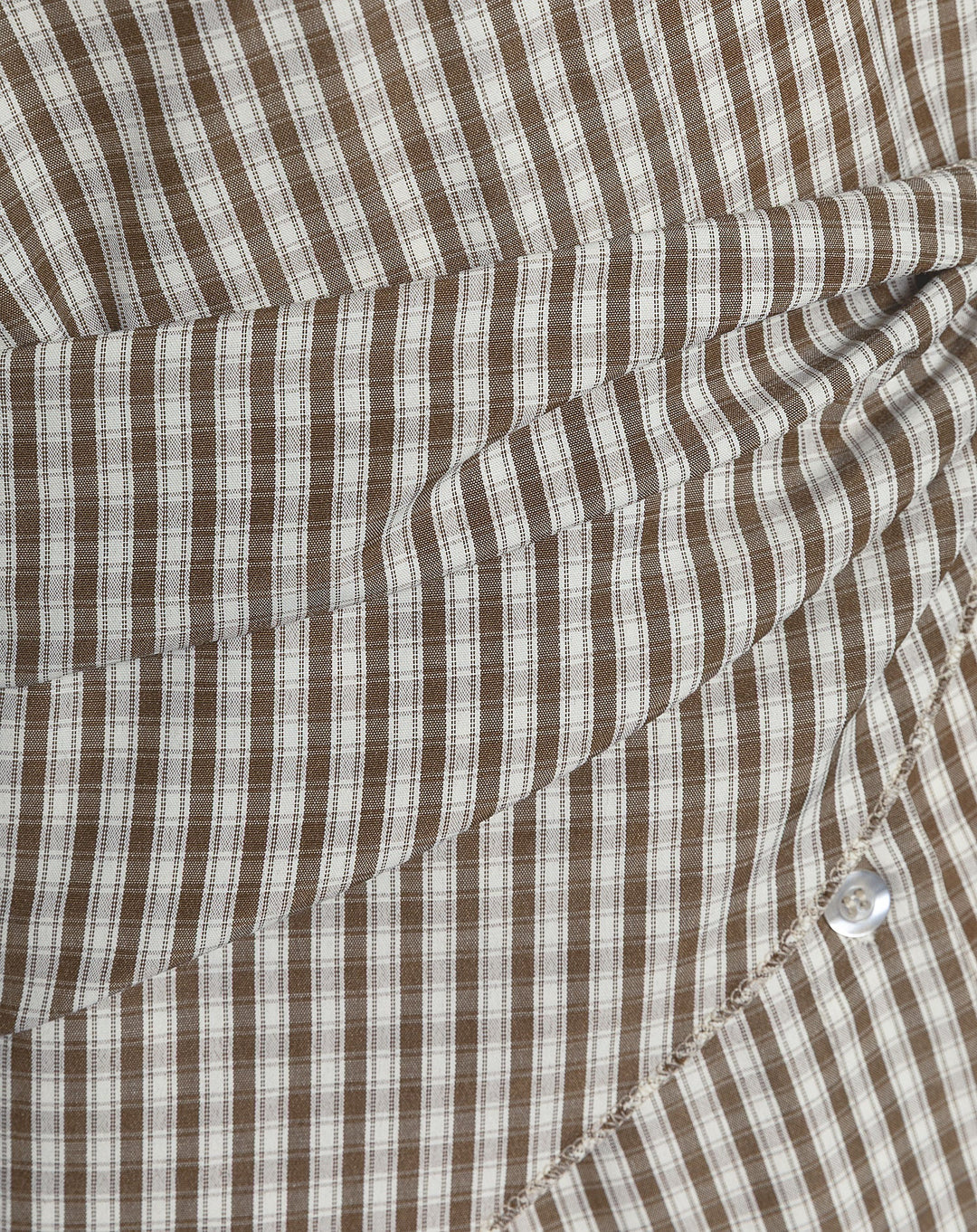 BLOUSE À CARREAUX BRUN AVEC ÉCHARPE