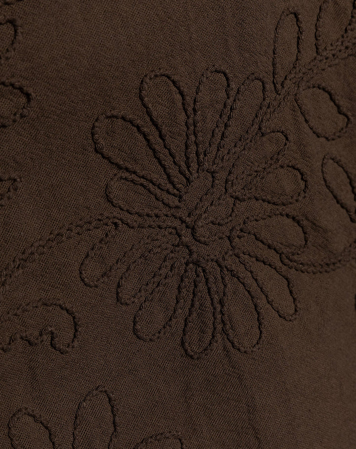 TOP FLEUR FEMKE MARRON