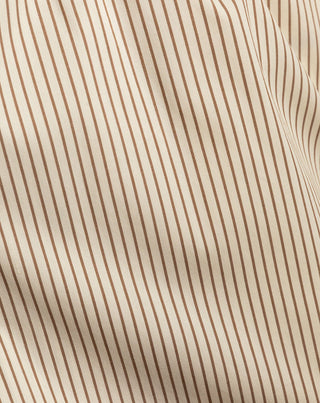 BLOUSE OVERSIZE À RAYURES BRUN