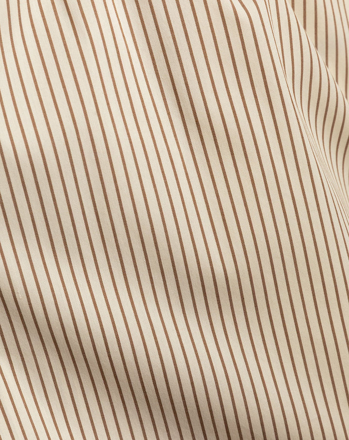 BLOUSE OVERSIZE À RAYURES BRUN
