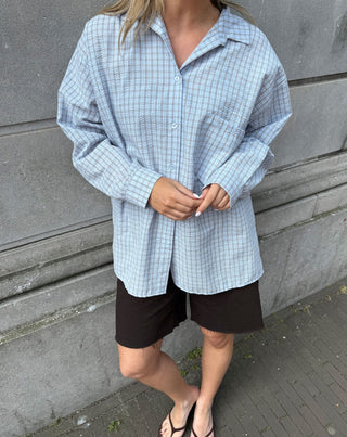 VESTE OVERSIZE BLEU CLAIR